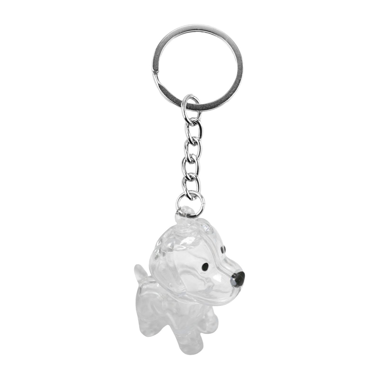 UJEAVETTE Dog Shape Keychain Pet Hair Storage Bottle for Sympathy